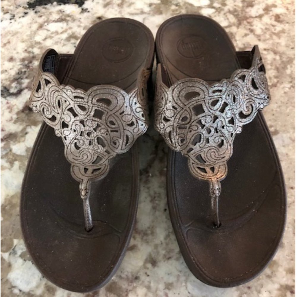 FITFLOP BRONZE/BROWN SANDALS  EUC